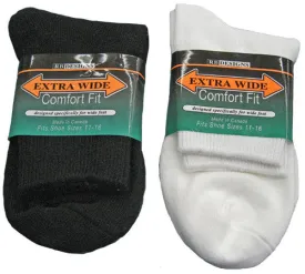 King Size Extra Wide 1/4 Crew Sock