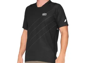 100% Celium Short Sleeve MTB Jersey - Dark Gray-Black