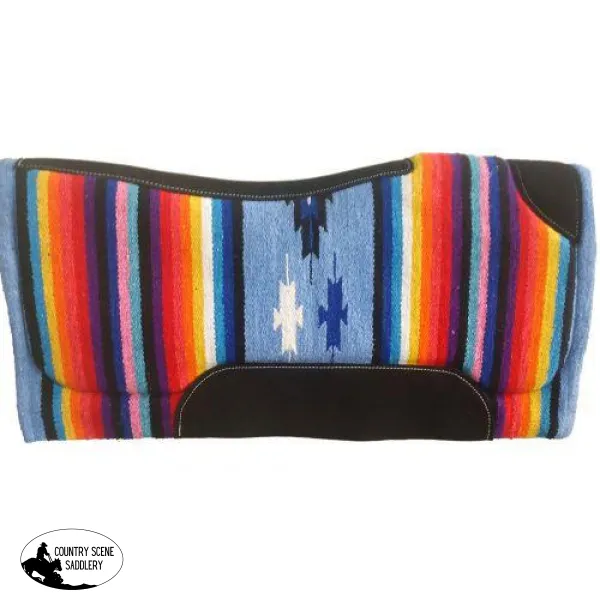 32" x 32" Contoured Serape Felt Bottom Saddle Pad.