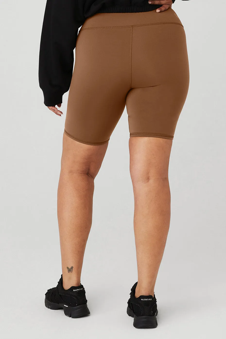 7" High-Waist Biker Short - Cinnamon Brown