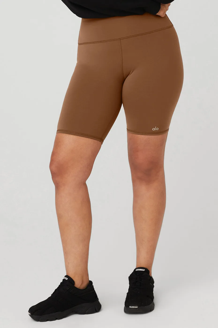 7" High-Waist Biker Short - Cinnamon Brown