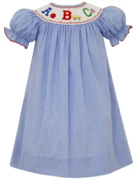 ABC Blue Gingham Bishop Dress