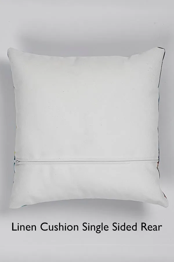 Abstract Plant Square Cushion (Pastel Green)