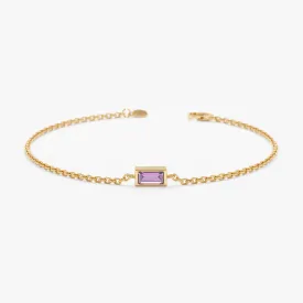 Amethyst Birthstone Bracelet, Teresa