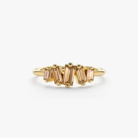 Baguette Citrine Cluster Ring, Lupita