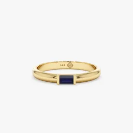 Baguette Sapphire Dome Ring, Annie