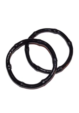 Bamboo Bracelets - Black (Pair of 2) Blemished (FINAL SALE)