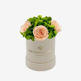 Basic Beige Suede Garden Box | Peach Roses