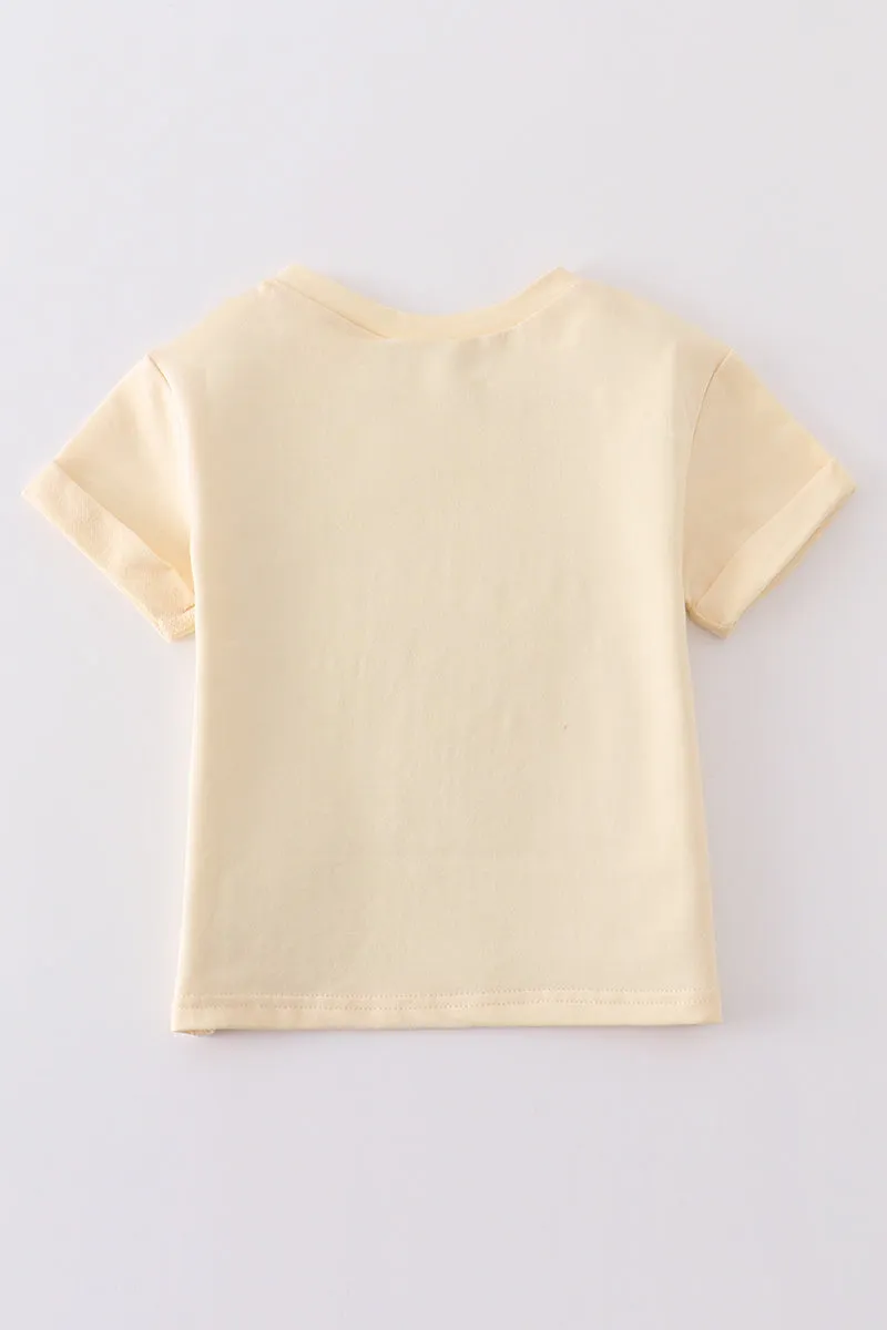 Beige LIL SIS chenille pat top