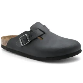 Birkenstock Boston Clog - Black Oiled Leather