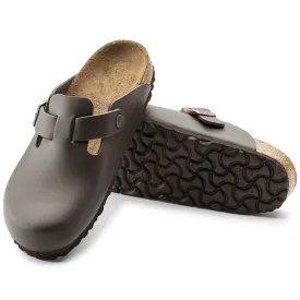 Birkenstock Boston Smooth Leather Regular Dark Brown