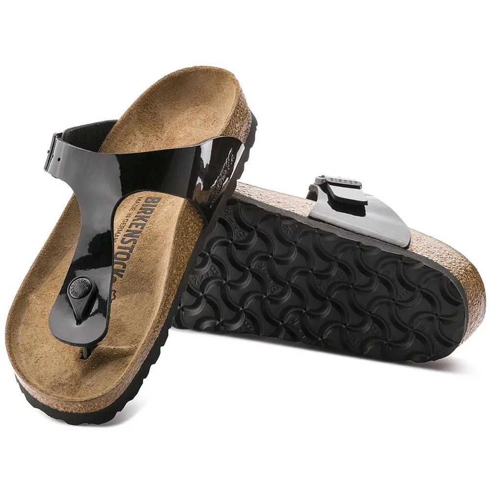 Birkenstock Gizeh Black Patent Birko-Flor