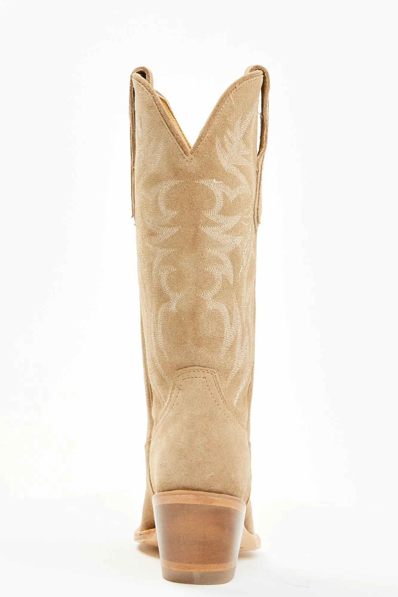 Charmed Life Tan Suede Western Boots - Round Toe