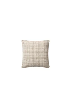 Chris Loves Julia Beige Plaid Pillow