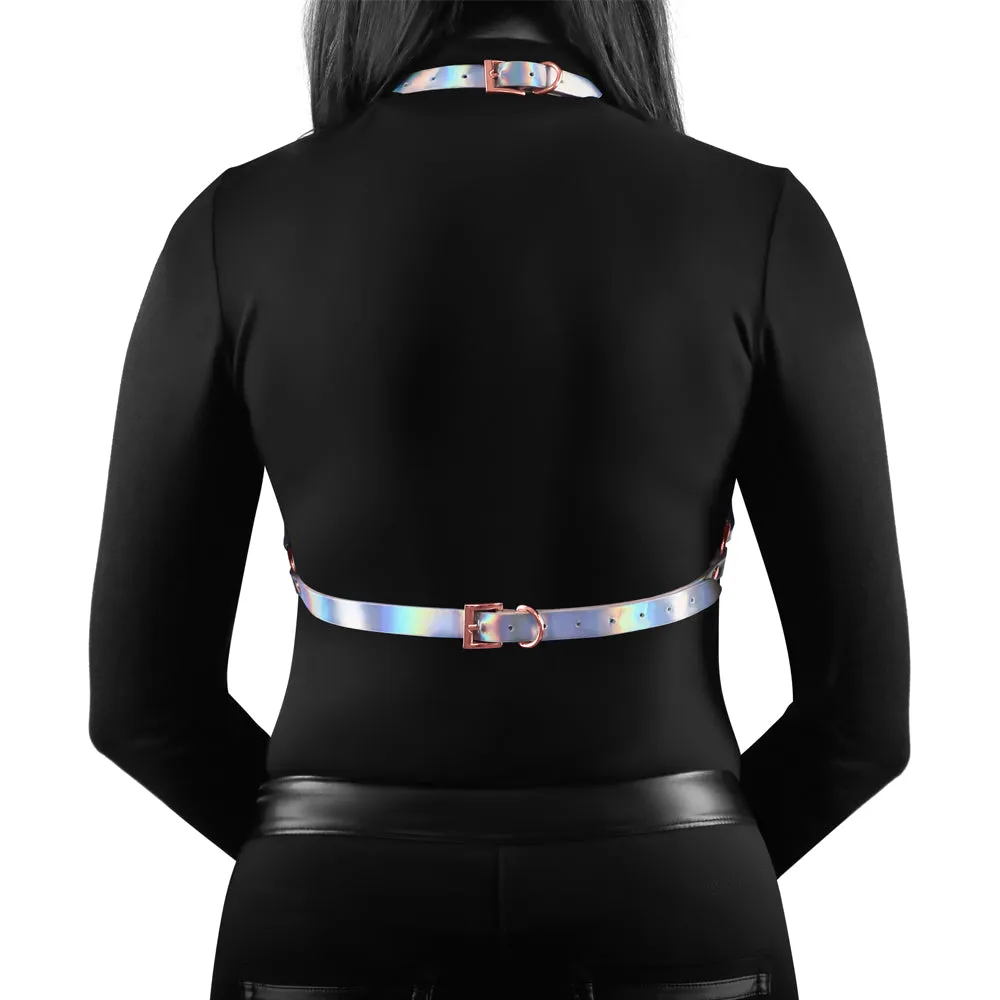 Cosmo Crave Holographic Rainbow Chest Harness & Body Chain