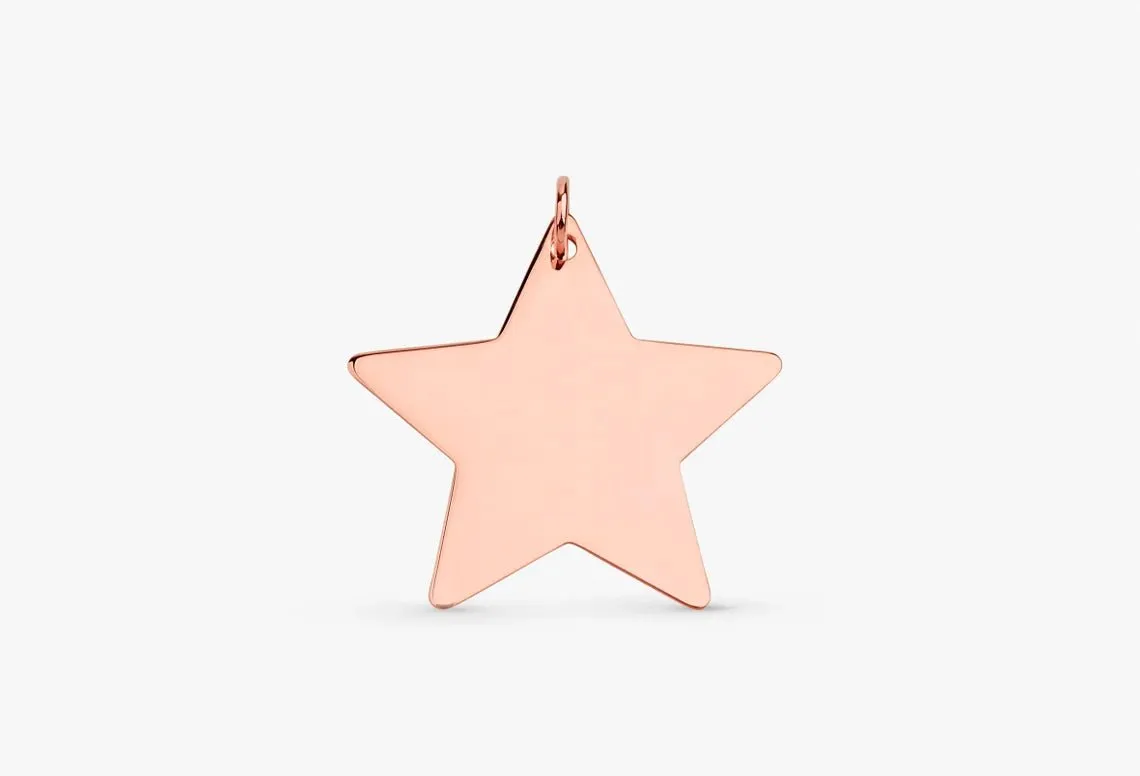 Engravable Star Charm, Stella