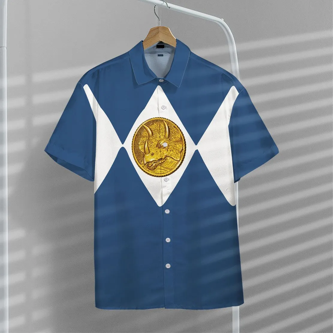 Gearhuman 3D Mighty Morphin Power Rangers Blue Ranger Hawaii Shirt