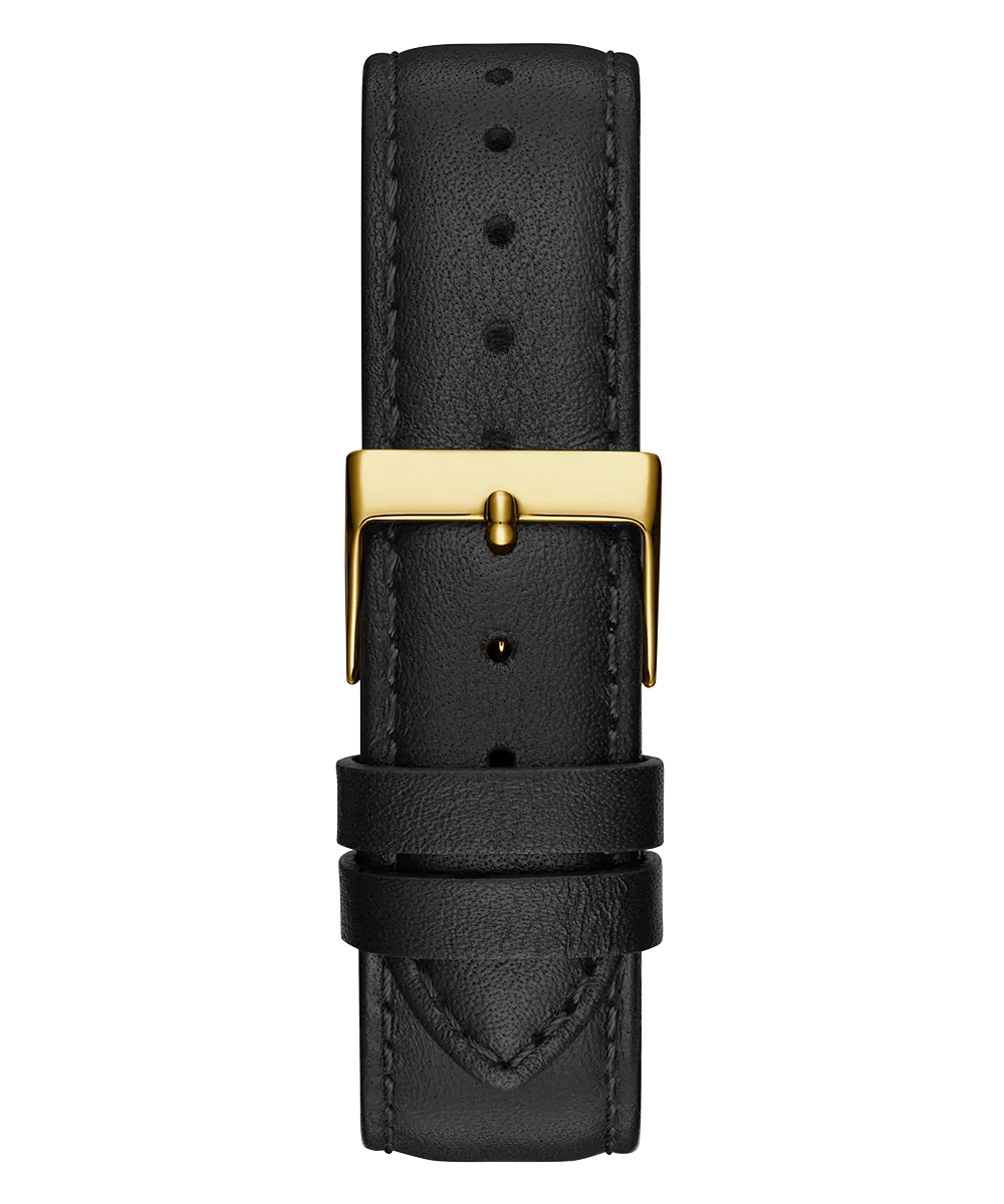 GUESS Ladies Black Gold Tone Analog Watch
