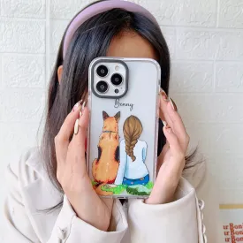 iPhone Impact Proof Customised Silicon Case ( A Girl With Dog )