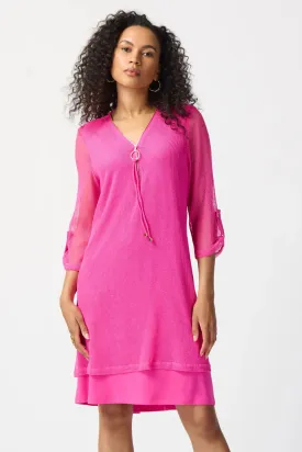 Joseph Ribkoff Ultra Pink Dress Style 241115-4202