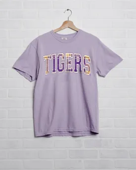 LSU Tigers Tartan Orchid Tee