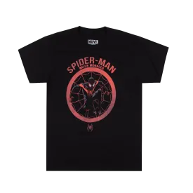 Miles Morales Spider-Man Distress Art Black Tee