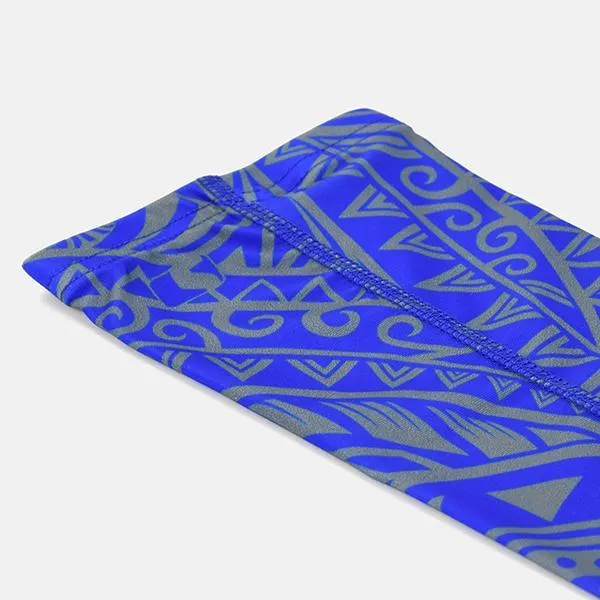 Oceanic Warrior Gray Blue Kids Arm Sleeve