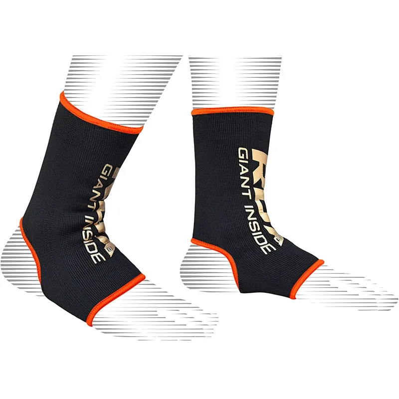 RDX AB Black & Orange Ankle Support Sprain Protection Compression Sleeve OEKO-TEX® Standard 100 certified