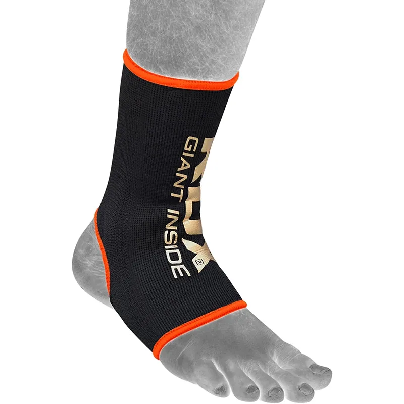 RDX AB Black & Orange Ankle Support Sprain Protection Compression Sleeve OEKO-TEX® Standard 100 certified