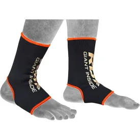 RDX AB Black & Orange Ankle Support Sprain Protection Compression Sleeve OEKO-TEX® Standard 100 certified