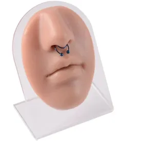 Silicone Human Face Model Display