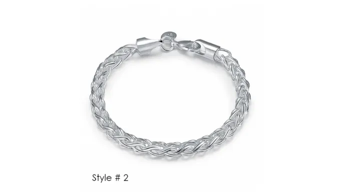 Silver Plated Classic Men's Bracelet - 3 Styles