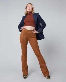 Spanx Faux Suede Flare Pant Caramel - Petite & Regular