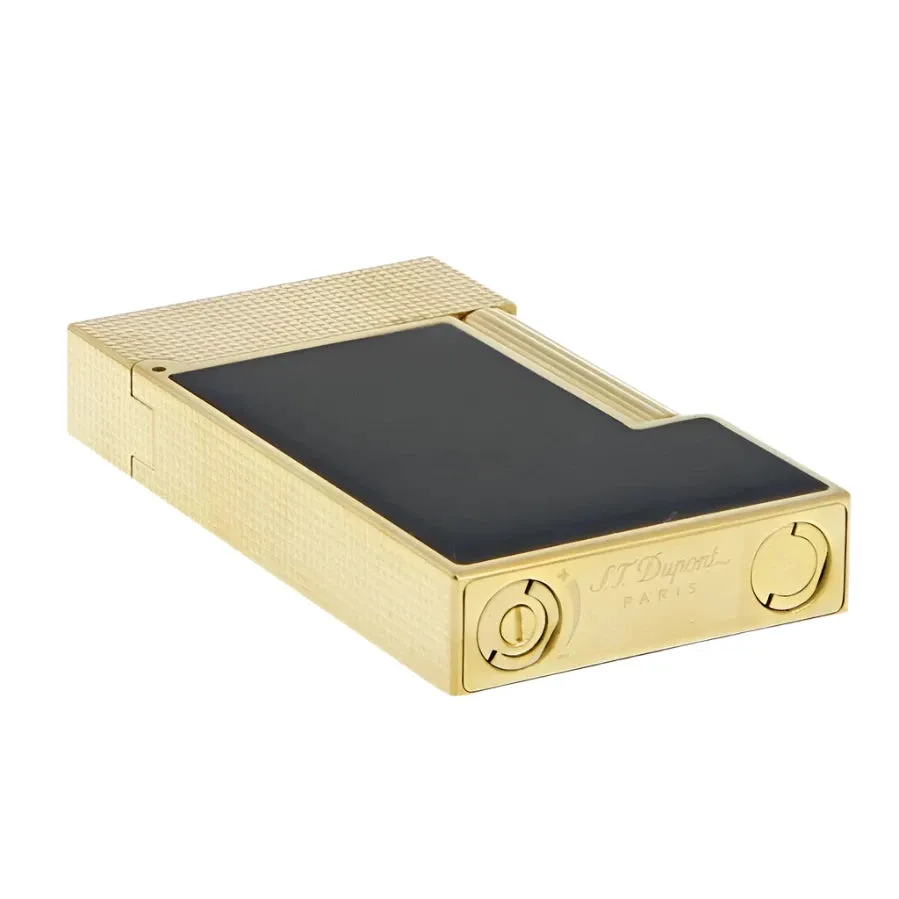 S.T. Dupont Line 2 Gold Black Lacquer Lighter