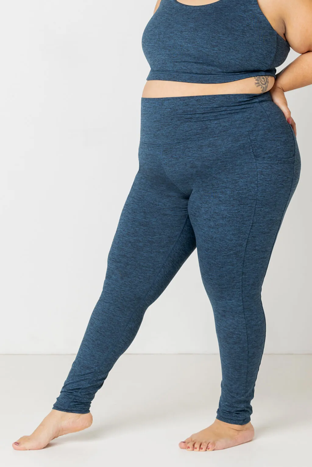 SuperSoft Pocket Leggings - Heather Navy