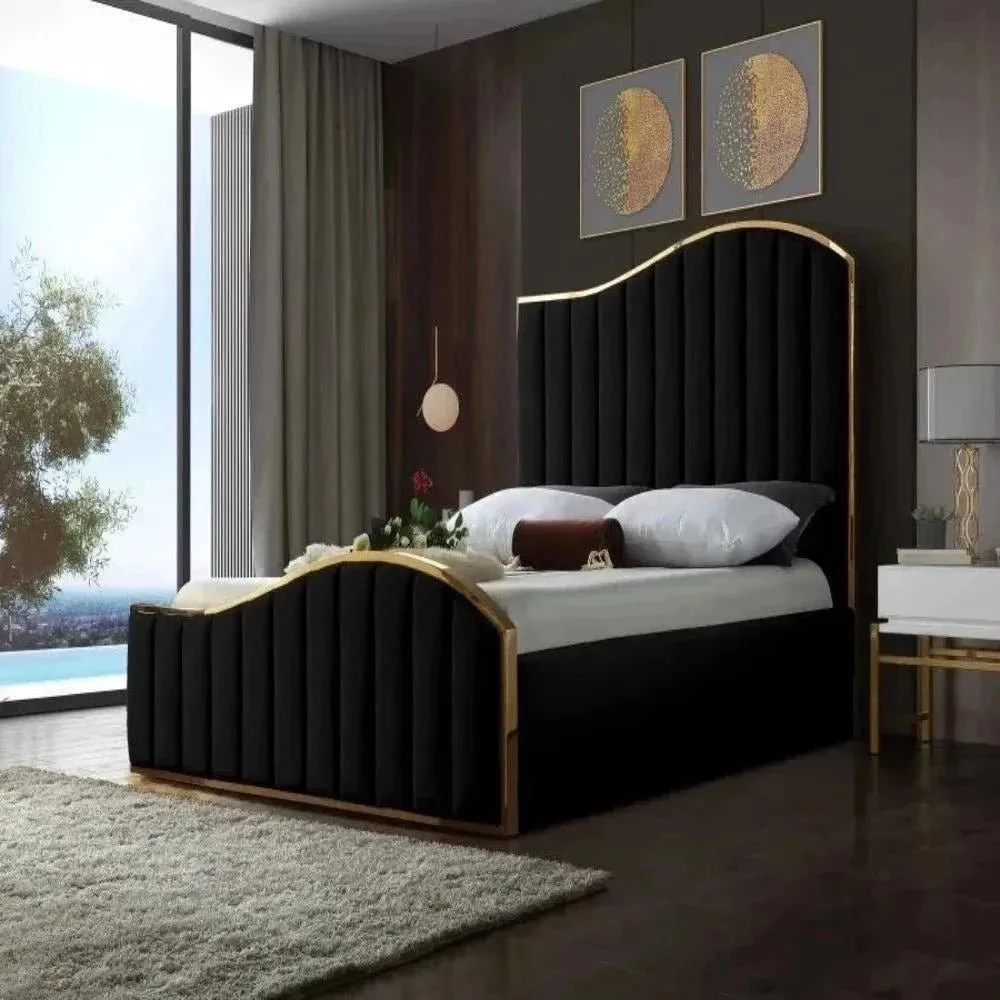 Wink Upholstered Bed With Storage In Suede