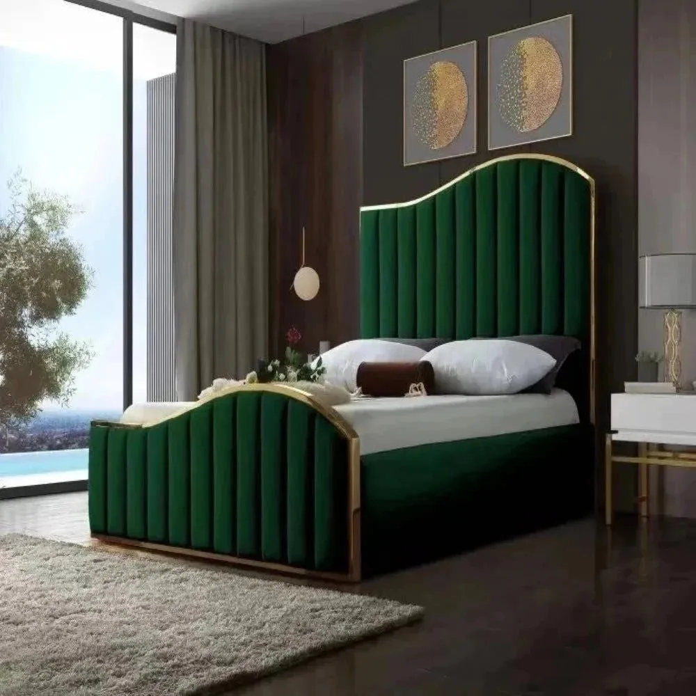 Wink Upholstered Bed With Storage In Suede