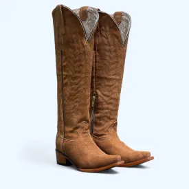 Women's Gamuza Tabaco Suede Light Brown Tall Boot