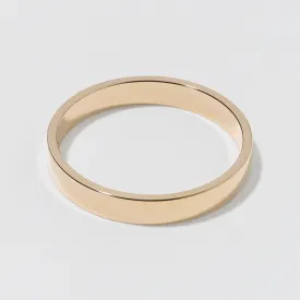 Yellow Gold Flat Wedding Band - Polished 3mm